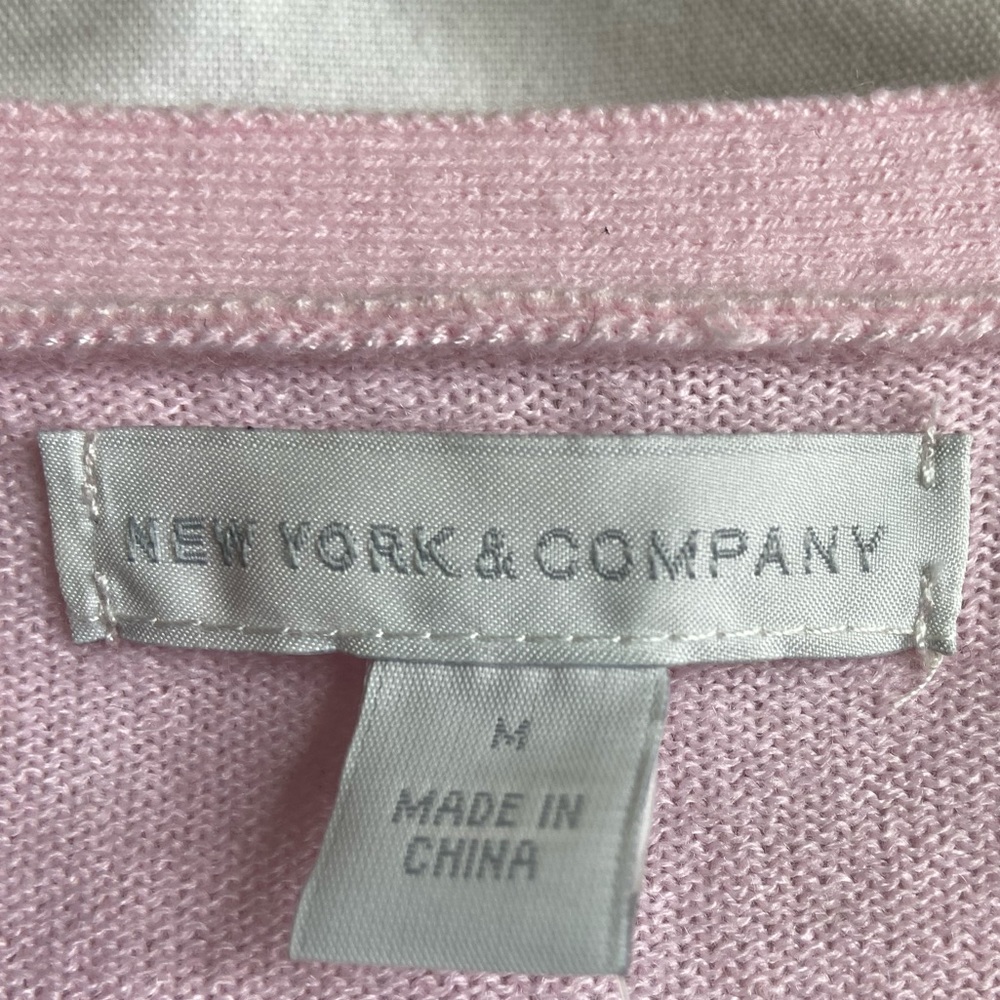 NEW YORK & COMPANY ARGYLE CARDIGAN SWEATER - Picture 6 of 6